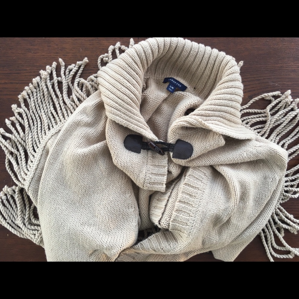 Lands End Sweater Poncho